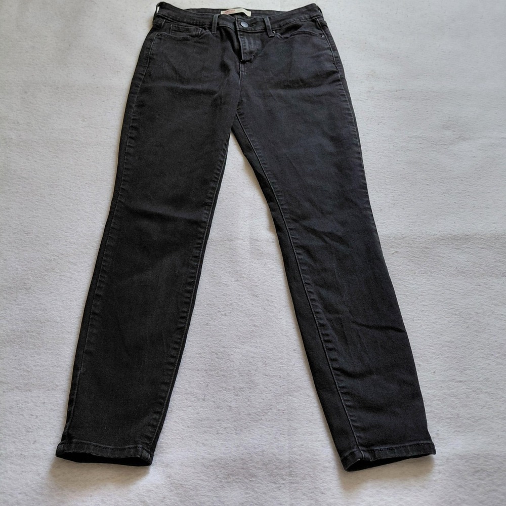 Signature by Levi Strauss Womens Black Jeans Size 28x30 Mid Rise Skinny Stretch